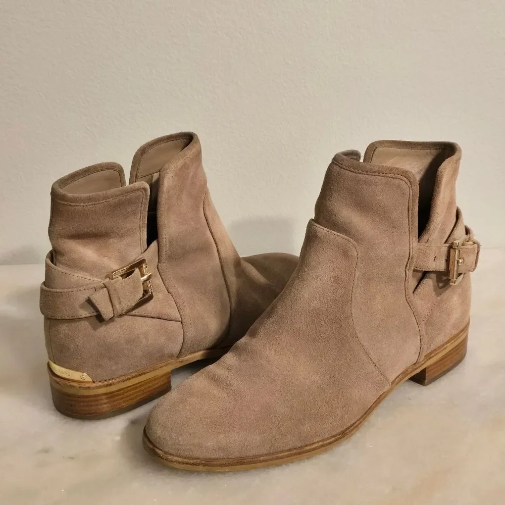 Michael Kors Salem Tan suede Booties Women's Size 7